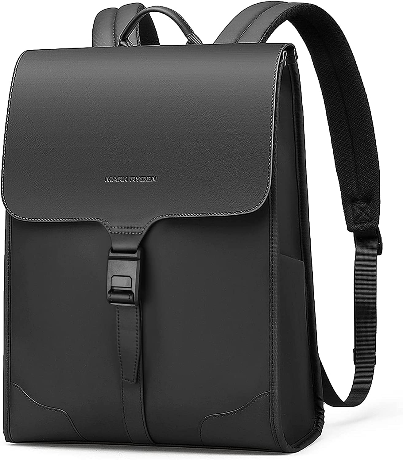 スクエアバックパック ビジネスリュック 薄型 メンズ 軽量リュック トラベルバッグ 15.6インチラップトップ デイパック ユニセックス A4 多機能 通勤 通学 出張 旅行 カバン