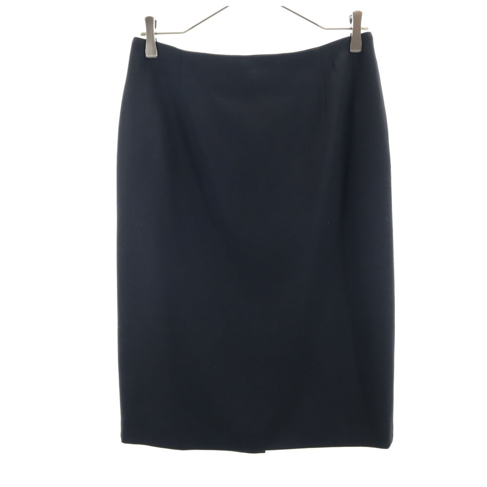 クリスチャンディオール ウールブレンド ミディ丈 タイトスカート 8 黒 Christian Dior レディース