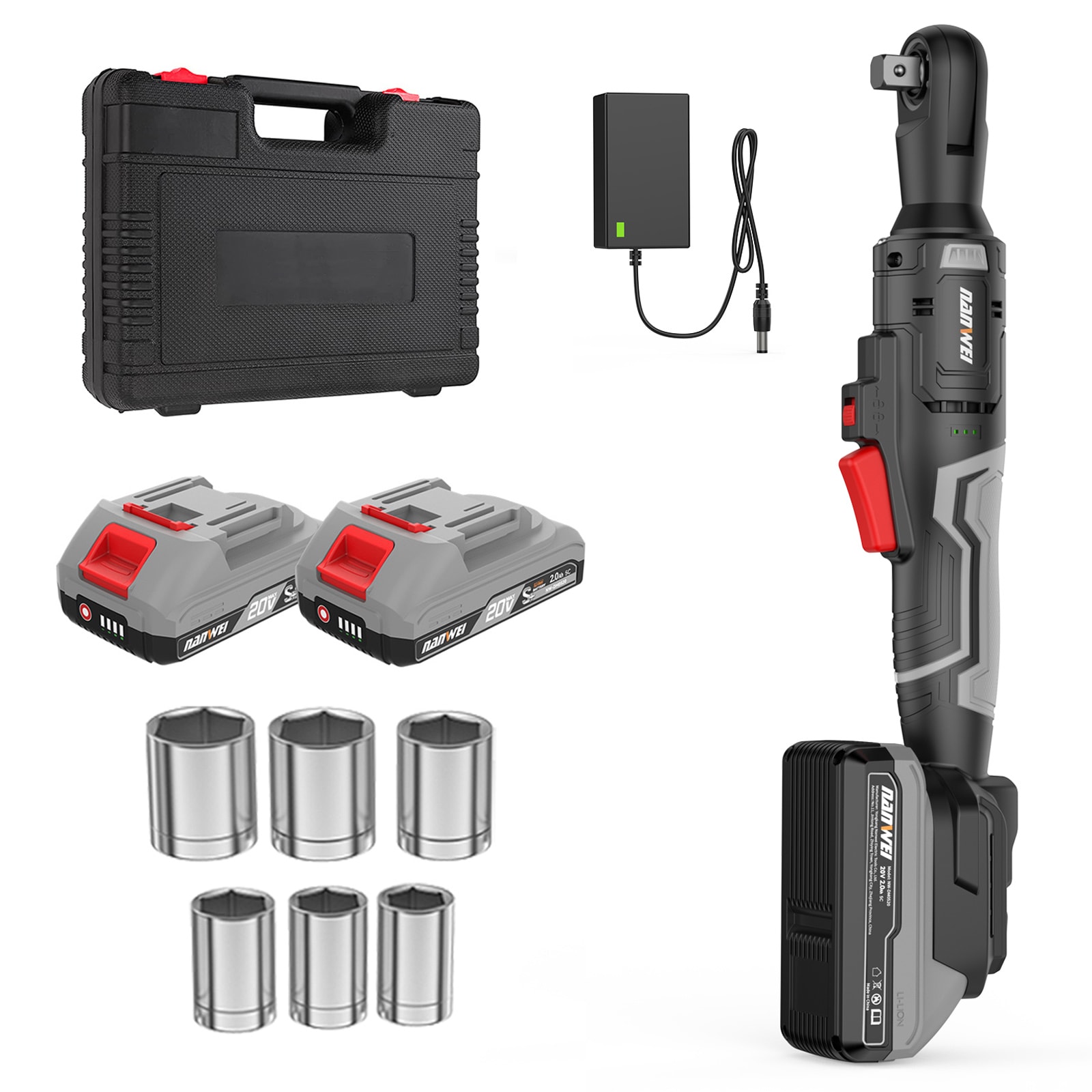 充電式ラチェットレンチ マキタ18Vバッテリー対応 コードレス 電動ラチェットレンチ ガレージツールセット最大トルク50Nm 現場改装 足場の組立 自動車整備 LEDライト 差込角3/8