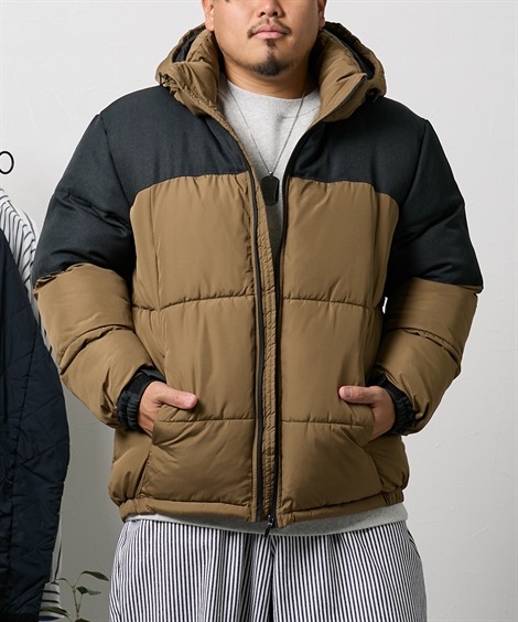 ジャンパー・ブルゾン フード取り外し可能 ２WAY中綿ブルゾン 大きいサイズメンズ