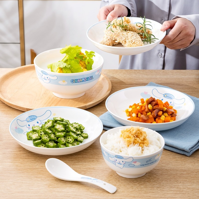 シナモロール陶磁器ご飯茶碗家庭用茶碗皿ギフトボックス食器セット