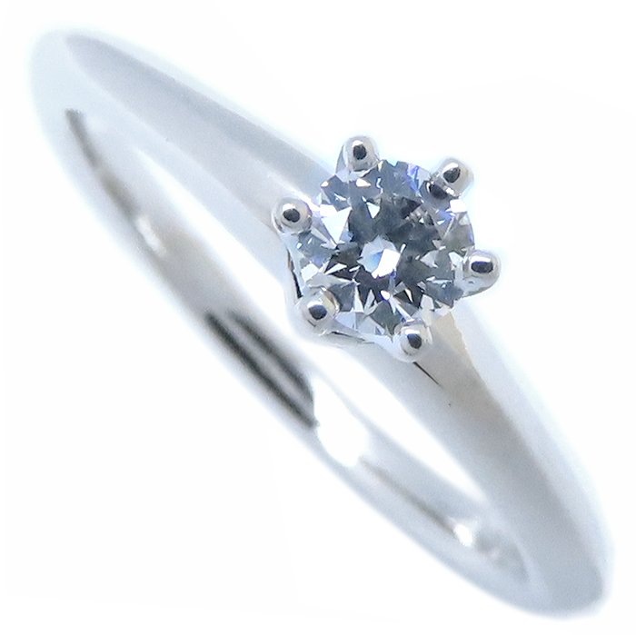 ソリティア リング 一粒ダイヤモンド0.19ct G.VVS2.3Excellent 11.5号 ソリテールリング Pt950/294136【中古】