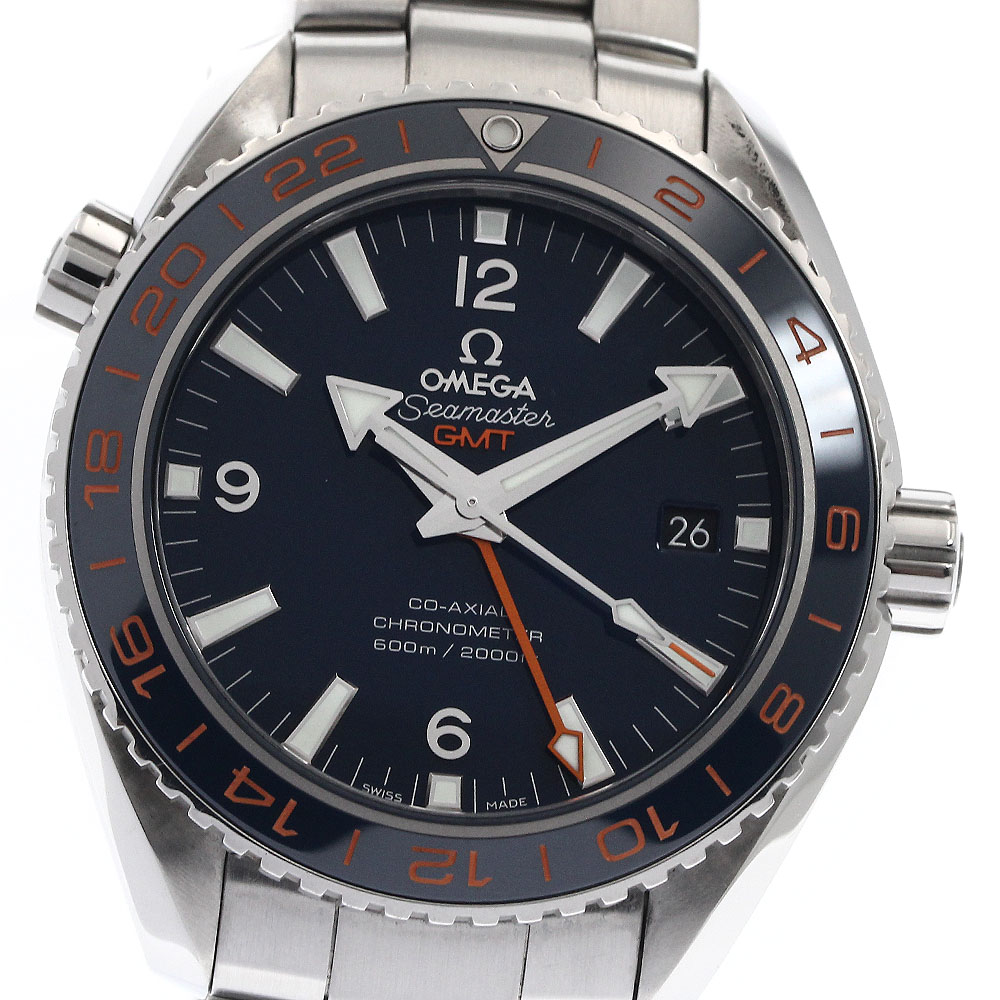 オメガ OMEGA 232.30.44.22.03.001 シーマスター プラネットオーシャン グッドプラネット GMT デイト 自動巻き メンズ 良品 _888175【中古】