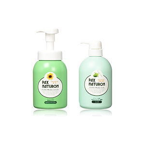 PAX NATURON(パックスナチュロン) パックスナチュロン 泡ポンプ式 シャンプー 500ml + ポンプ式 リンス 500ml