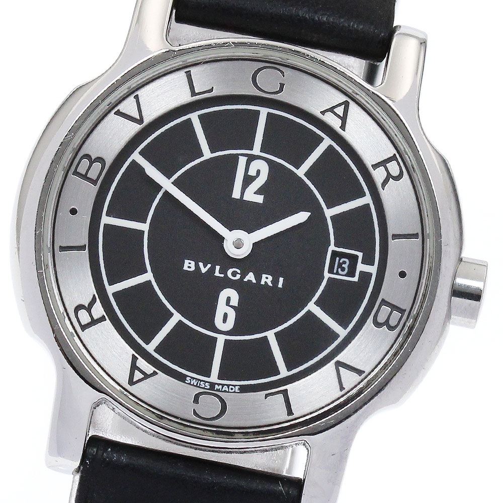 ブルガリ BVLGARI ST29S ソロテンポ デイト クォーツ レディース _883597【中古】