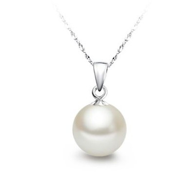【送料無料】天然貝核/貝パール大粒ペンダントネックレスSV 6,544円