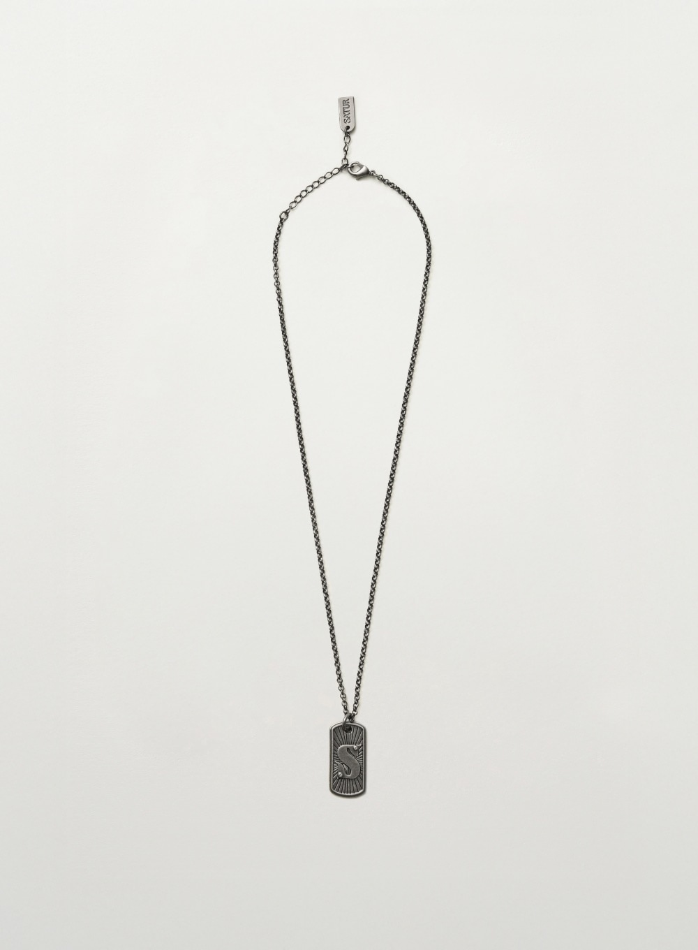 【SATUR】26SS S LOGO PENDANT NECKLACE : SILVER