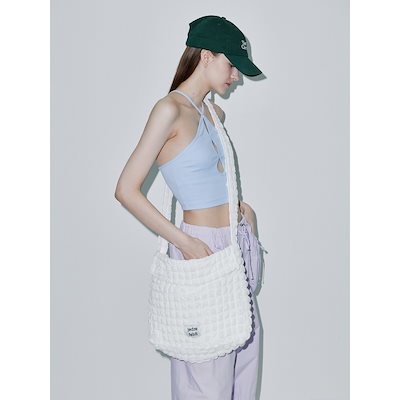 ★ JEDREFEB5★ Croffle Crossbody Bag White j22acr002wh JEDREFEB5 シンプルなスタイル クロワッフル クロスボディバッグ
