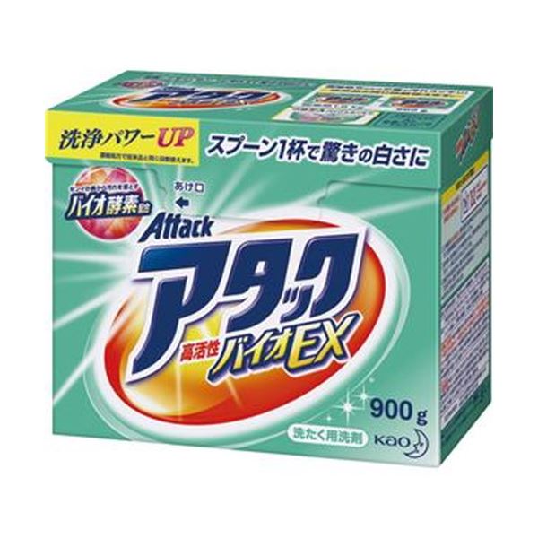 （まとめ）花王 アタック高活性バイオEX 本体900g 1セット（8個）(×3セット)