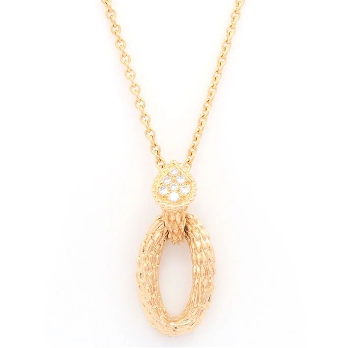 【新品仕上げ済み】【新品同様】ブシュロン セルバンボエム パヴェダイヤ K18YG ダイヤモンド 【ネックレス】