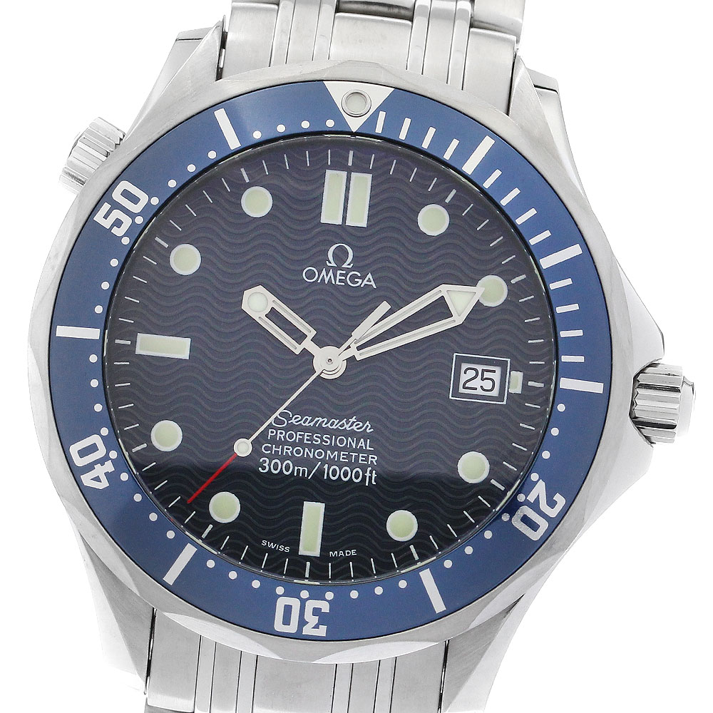 オメガ OMEGA 2531.80 シーマスター300 デイト 自動巻き メンズ 良品 保証書付き_886632【中古】