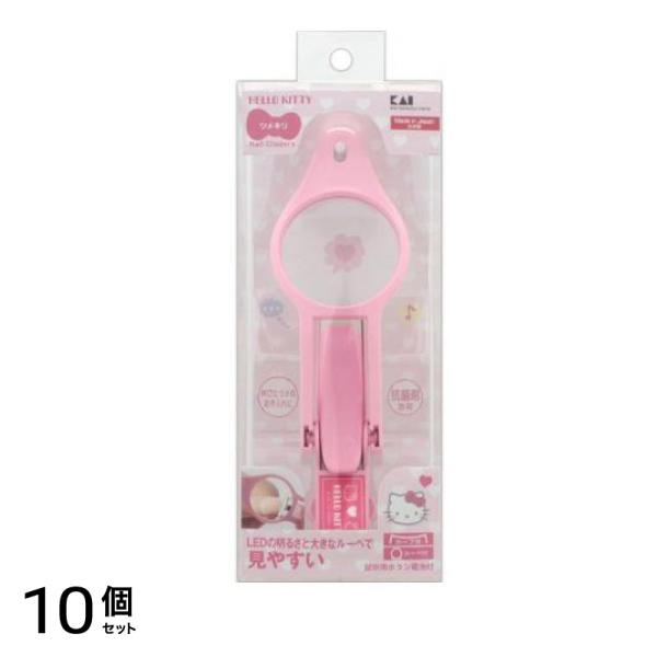 ハローキティ LEDルーペ付きツメキリ 1個入 10個セット