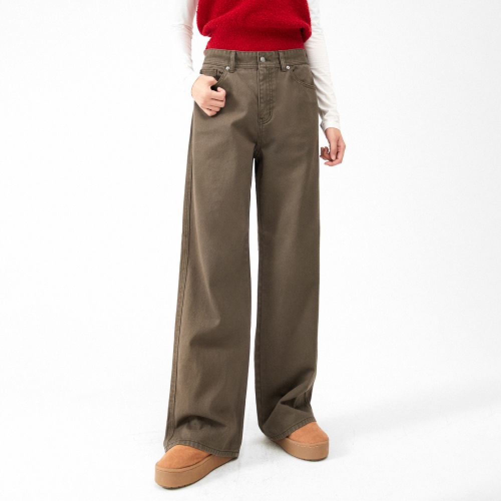 MIXXO 起毛カラー染めロングワイドフィットデニム_Miwtjev12J