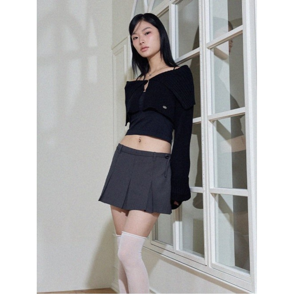 ITOV SEUL セーラークロップカーディガン BK