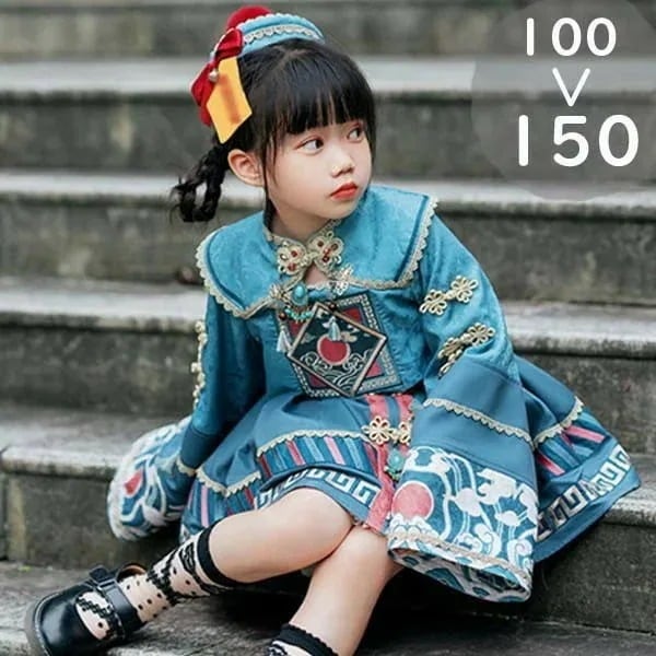 ハロウィン ロリータ 中華風 チャイナ lolita キョンシー ゾンビ コスチューム チャイナ服 キッズ 子供 ワンピース ジャンパースカート 可愛い かわいい ゴスロリ ロリータ 仮装 コスプレ