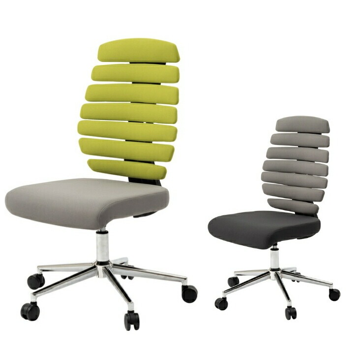 デスクチェア OFC-70 オフィスチェア 椅子 チェア 昇降機能 キャスター付 パソコンチェア 椅子 肘付き 回転チェア ワークチェア グリーン グレー