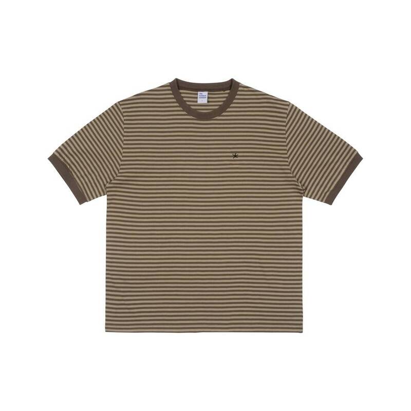 THE COLDEST MOMENT TCM ミニロゴ ストライプ リンガーTシャツ（ブラウン） 25042816 411744