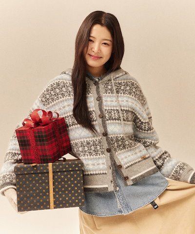 LEE 女性用パーカーノルディックカーディガングレー