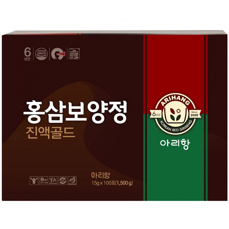 有港国内産6年根紅参ボヤンジョンジン液ゴールドフィシコラーゲン含有_15mlx100p