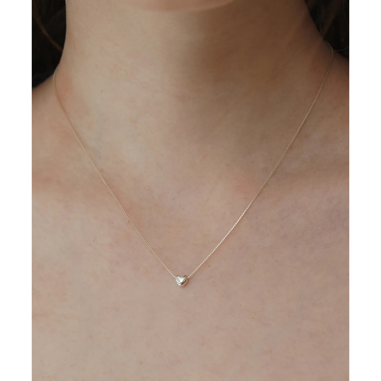 ベベ ハート ペンダント ネックレス NZ2156／シルバー925 ネックレス／シンプル 可愛い ハートデザイン／韓国ジュエリー