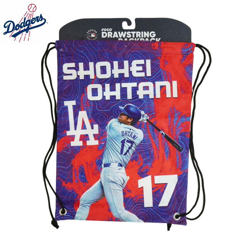 大谷翔平 ナップサック クリックポスト対応可FOCO MLB 公式アイテム DRAWSTRING NAPSACKLOS ANGELES DODGERS ドジャース男女兼