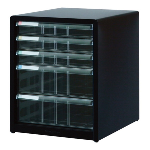 AL-C5 アバンテV2レターケース A4 浅3段深2段 クロ