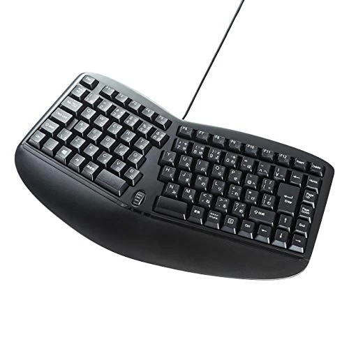 サンワサプライ エルゴノミクスキーボード 有線 USB接続 メンブレン 日本語109A配列 SKB