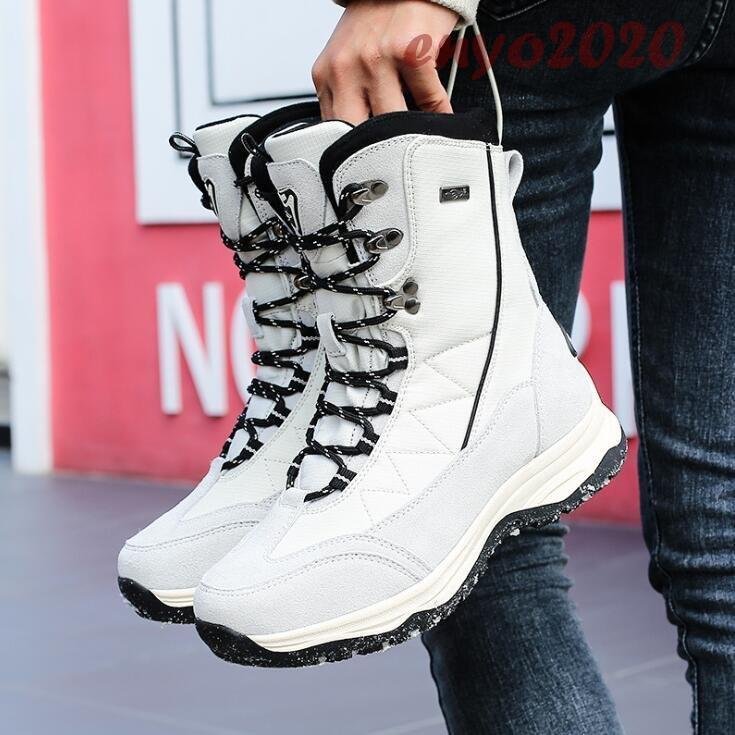 ムートンブーツ スノーブーツ レディース メンズ 防水 防寒 防滑 ロング シューズ 防寒 暖かい