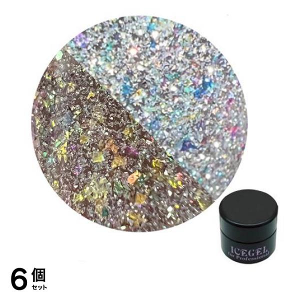 ICEGEL A BLACK アイスジェルネイル シャインフラッシュジェル 1300シャインオーロラ 3g 6個セット