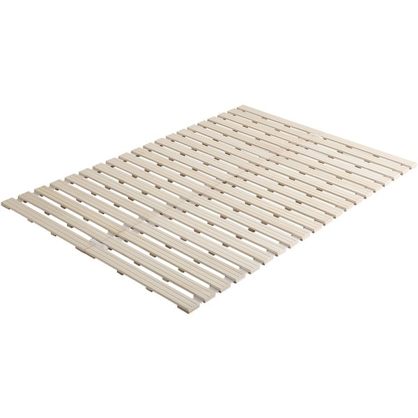 ホームテイスト KIR-R-D すのこベッド ロール式 桐仕様(ダブル) Schlaf-シュラフ- 桐 すのこ ロール式 すのこベッド ダブル 湿気 スノコマット 折りたたみ ナチュラル メーカー直送