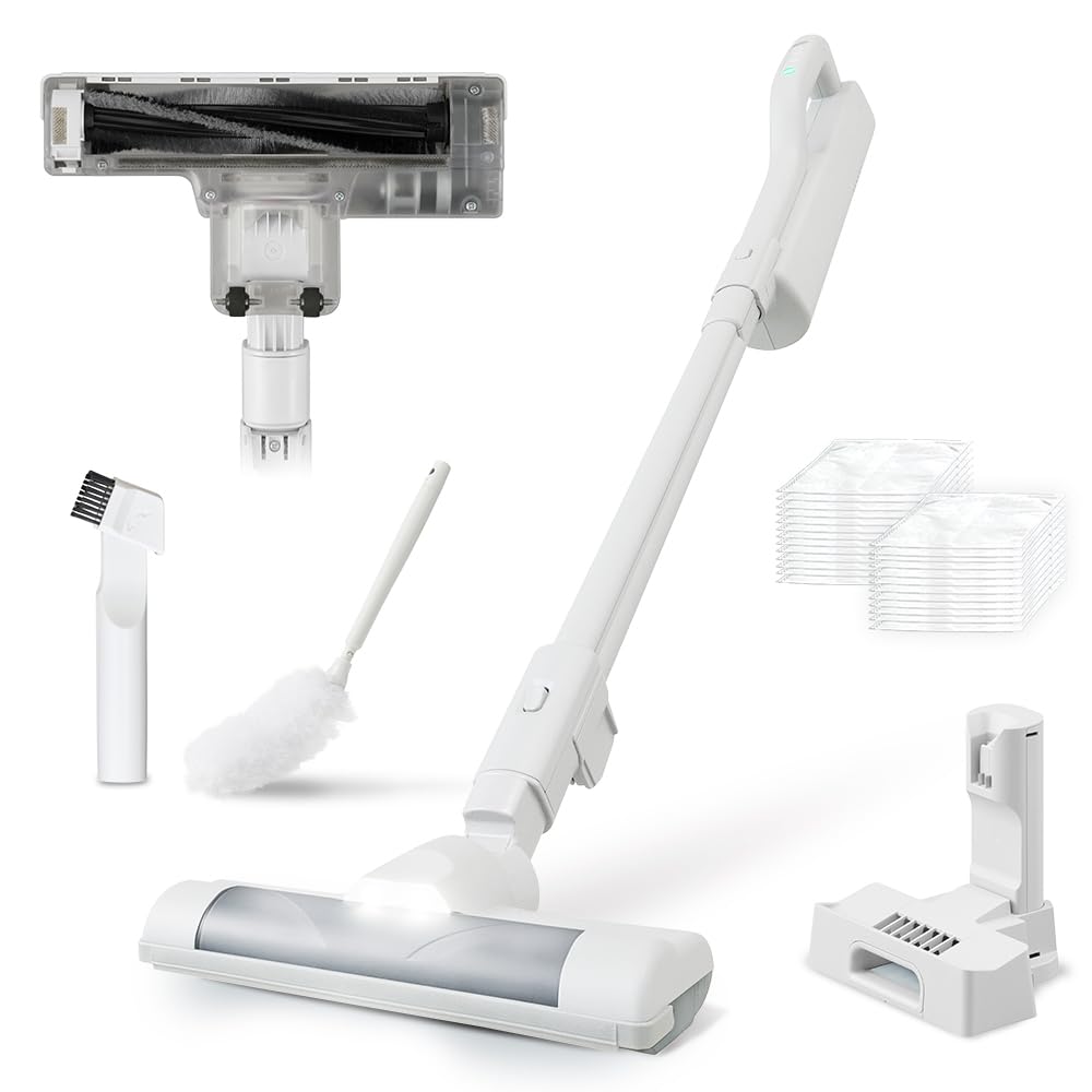 【紙パック式】アイリスオーヤマ コードレス掃除機 お手入れ不要 ゴミ捨て簡単 超軽量1.1 強力吸引 MagiCaleena【Amazon.co.jp限定】