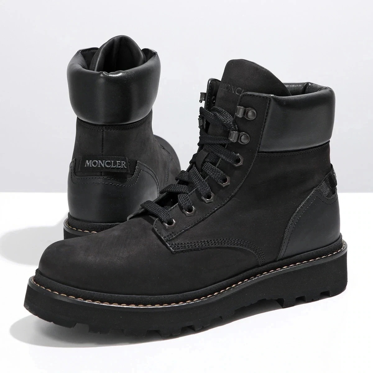 MONCLER モンクレール アンクルブーツ PEKA 4F00100 M4777 メンズ ヌバック レザー レースアップ ビブラムソール ロゴ トレック シュ 【mega】 64,770円