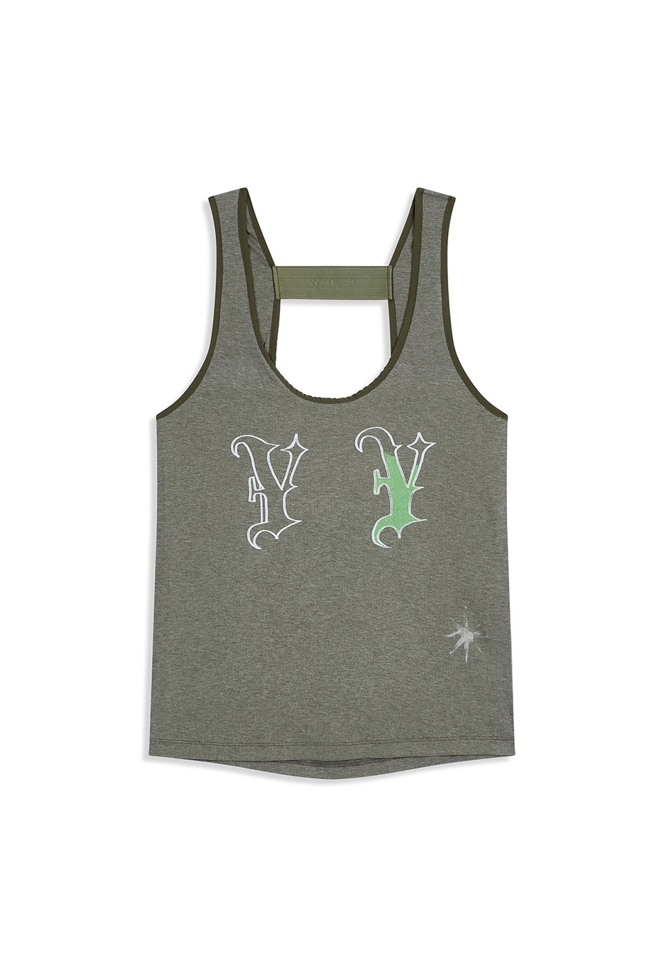 【OPEN Yy】 26SS YY BANDED SLEEVELESS TOP : KHAKI