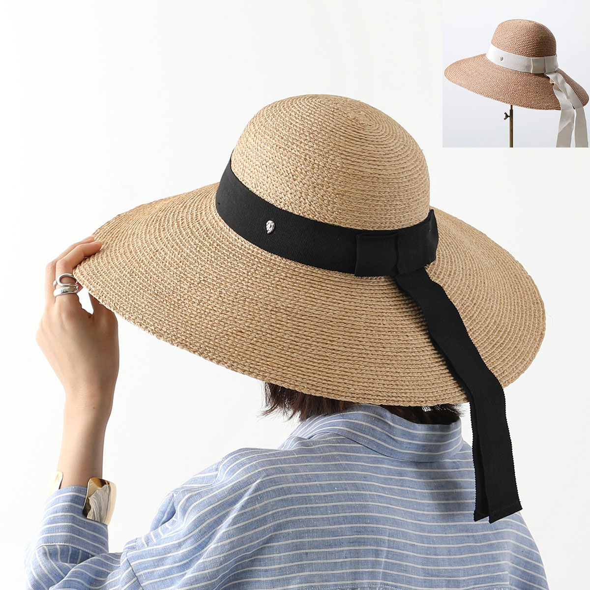 HELEN KAMINSKI ヘレンカミンスキー サンハット CORI コリ レディース ラフィア グログランリボン 麦わら 帽子 カラー2色