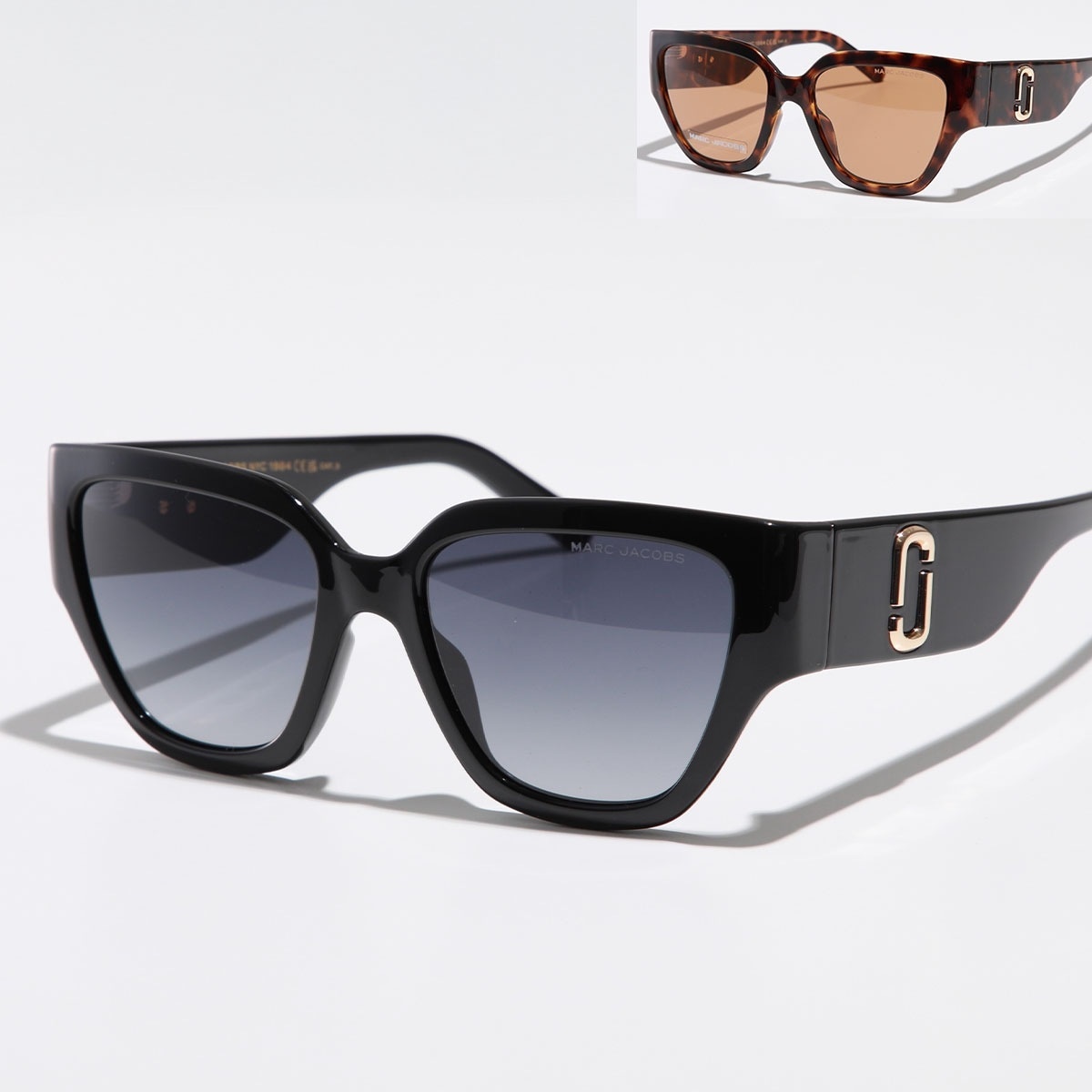 MARC JACOBS マークジェイコブス サングラス 724/S レディース フォックス型 ボストン セルフレーム メガネ 眼鏡 メタルロゴ アイウェア カラー2色