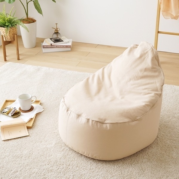 立ち上がりラクな背もたれ付きビーズクッション　オットマン単品 6,827円