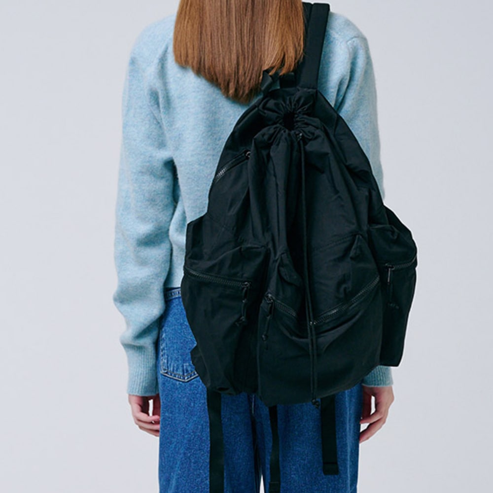 ビッグ ストリング バックパック-ブラック