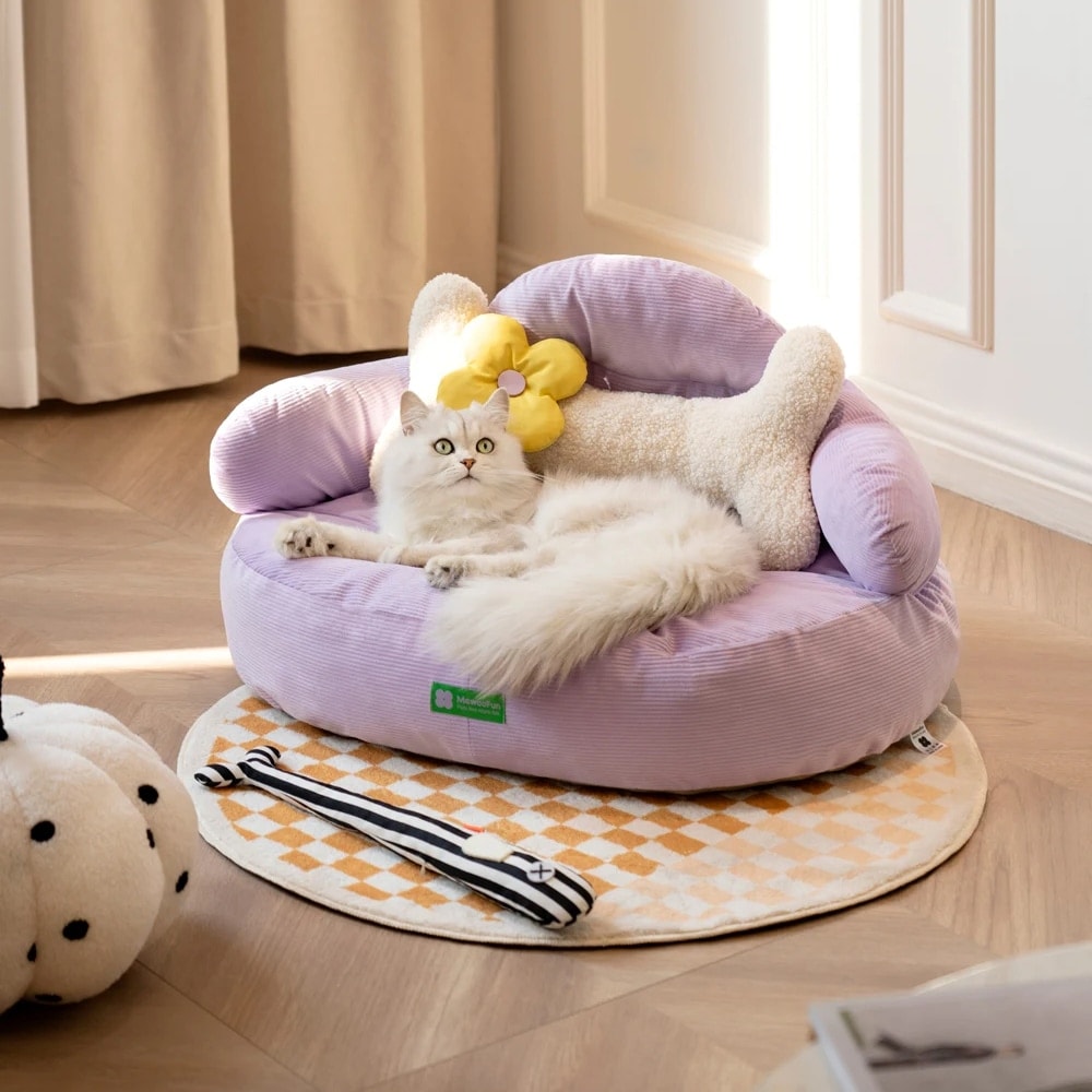 すべての季節のペット用ベッド,用途の広い,取り外し可能なカバー付きの犬の家,洗える,完全なカーペットに適しています