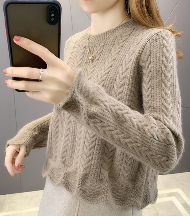 トップス デート モテアイテム ニットソー セーター 長袖 ケーブルニット ウール 可愛い きれいめ 上品 おしゃれ かっこいい 可愛い ラブリー キュート ガーリー クール モード系