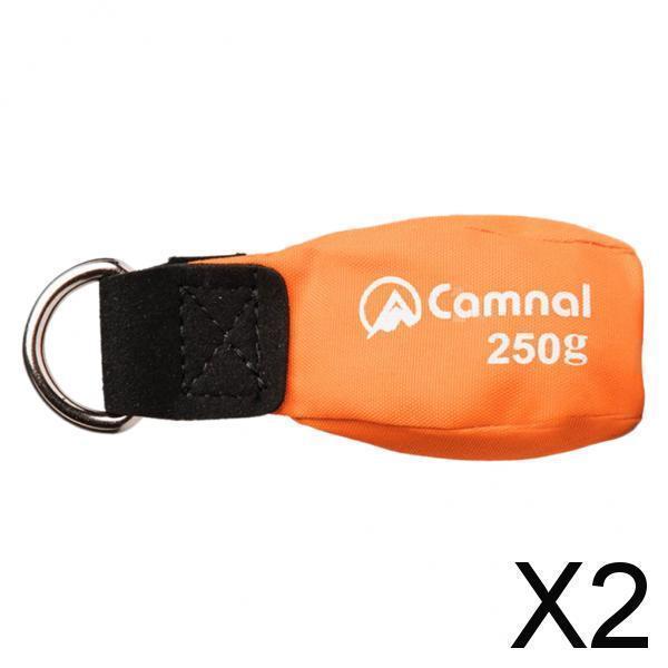 2x250gアーボリストスローウェイトバッグツリークライミングリギング機器オレンジ