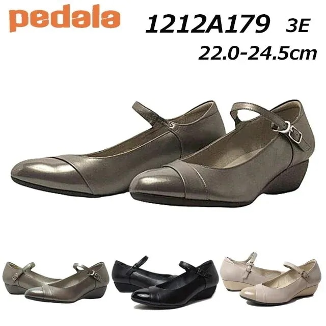 アシックス ペダラ 1212A179 3E ウエッジヒールパンプス レディース 靴