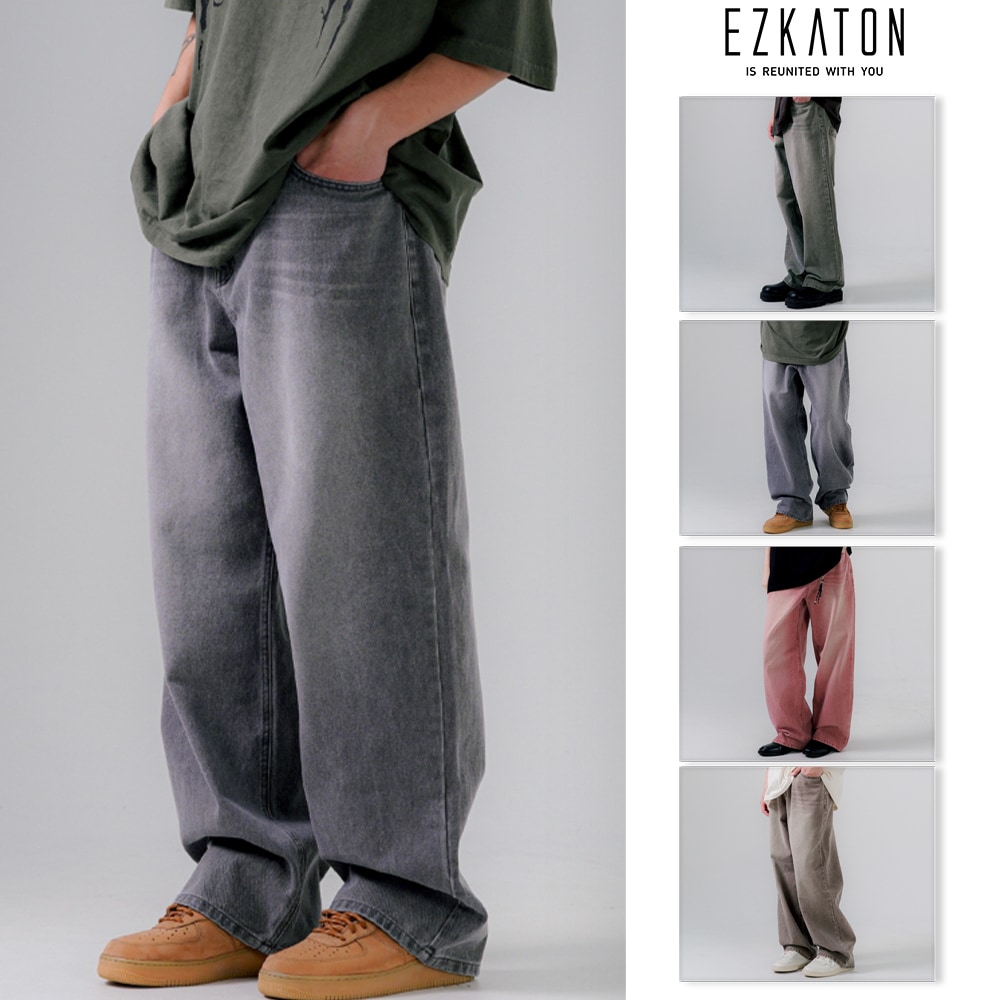 [EZKATON] Burnet Pigment Wide Pants