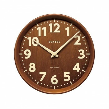さんてる クォーツ 日本製 天然木シンプルスタンダード木枠時計 ブラウン QL734BR