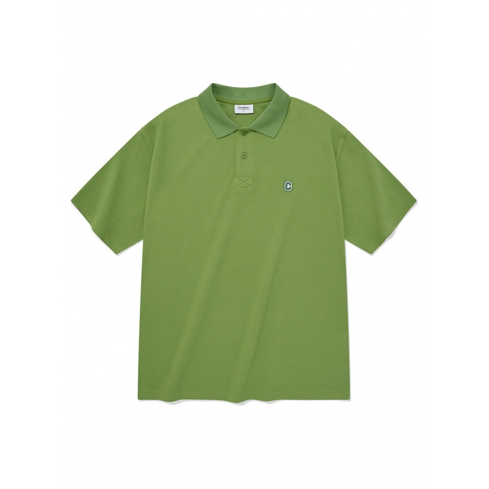 COVERNAT C ロゴクールピケ Tシャツグリーン