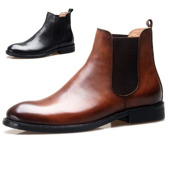 ビジネスシューズ メンズ ブーツ 革靴 チェルシーブーツ 本革 サイドゴア 2976 牛革