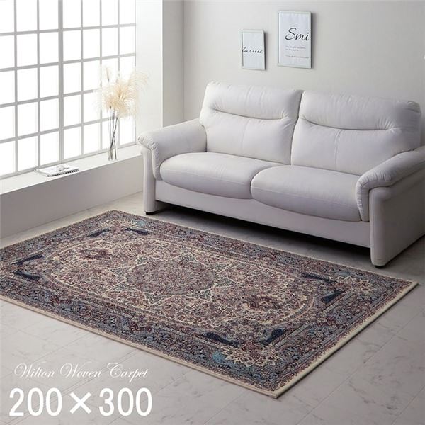 カーペット 長方形 クラシック柄 高級感 抗菌防臭 約200x300cm