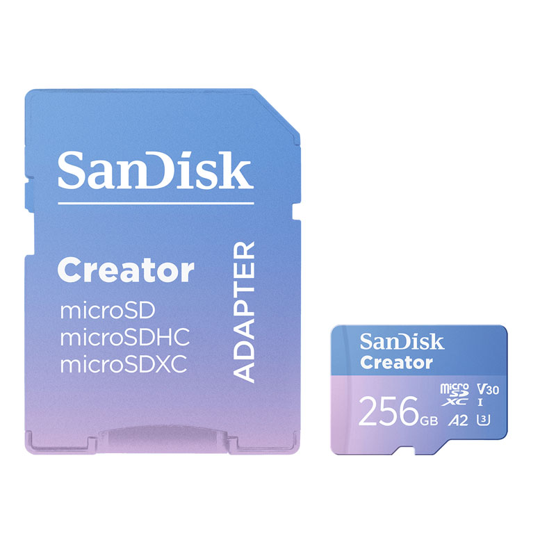 256GB Creator UHS-I U3 V30 4K A2対応 Class10 R:190MB/s W:130MB/s SDアダプタ付 海外パッケージ
