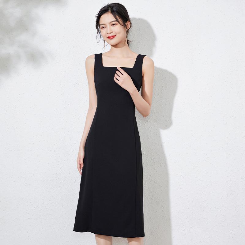 【送料無料】コーデ レディース ファッション オシャレ アイテム カワイイ コーデ シンプル きれい ナチュラル 上品カジュアル 用 シンプル 黒 ベスト ワンピース スタイル ミディアム ロング丈