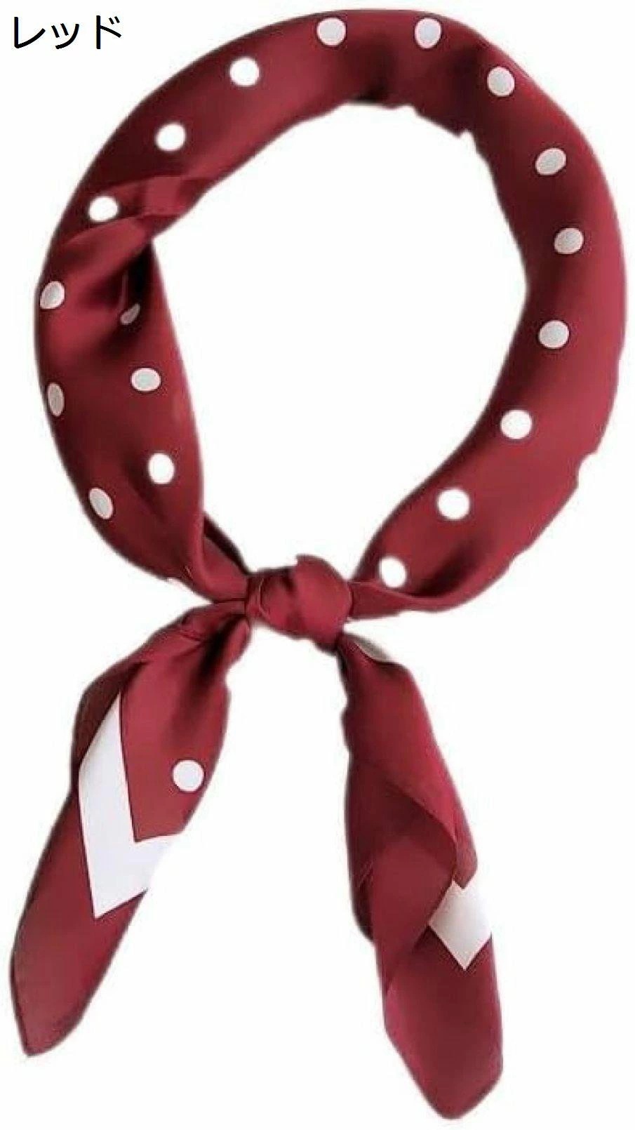 【20%OFFクーポン～】女性スカーフラップ小さなネッカチーフヘアネクタイネックヒジャブスカーフ水玉模様スクエアショールスカーフスカーフ