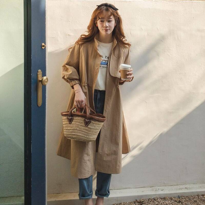 재오픈 LABEL 두루두루 잘 어울리는 바스락 바바리 1717253